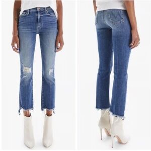 MOTHER Denim The Insider Crop Step Fray Hem Jeans Sz 29.
